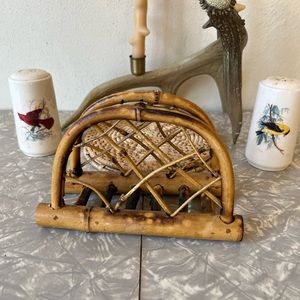 Rattan\Bamboo Napkin Holder, Vintage